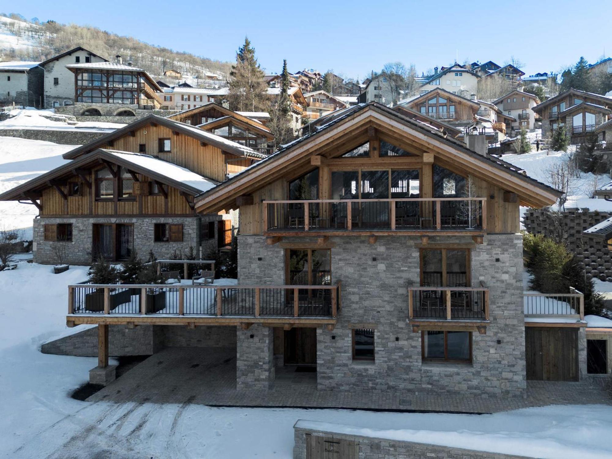 Chalet Spacieux Avec Bain Nordique, Hammam Et Vue Proche Des Pistes - Fr-1-570-66 Villa Saint-Martin-de-Belleville Eksteriør billede